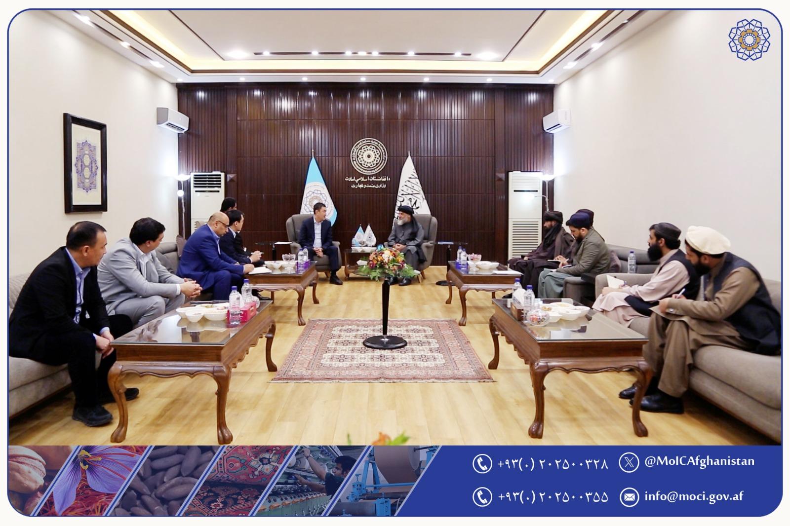 ملاقات وزیر صنعت و تجارت امارت اسلامی افغانستان با والی سیردریای جمهوری اوزبیکستان