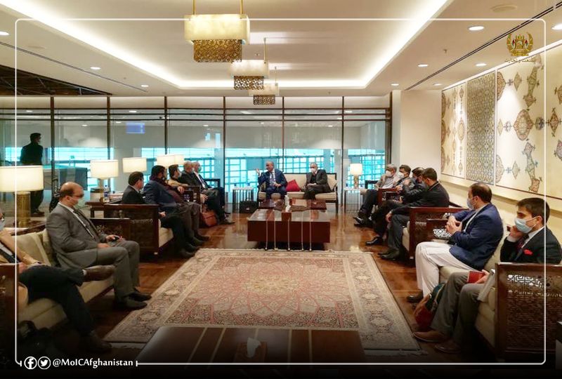 Warm welcome of the Minister of Commerce of the Islamic Republic of Pakistan from the Government - Private Sector Delegations of the Islamic Republic of Afghanistan in Islamabad
