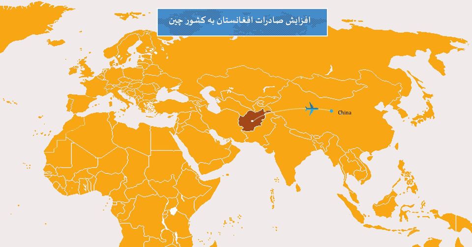 افزایش 86 درصدی صادرات افغانستان به کشور چین