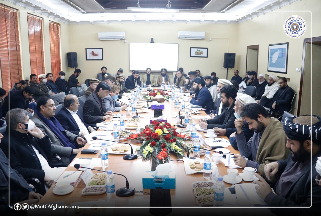 د پاکستان د اسلامي جمهوریت د لوړپوړي پلاوي سره د افغانستان دصنعت او سوداګرۍ وزارت مشرتابه لیدنه