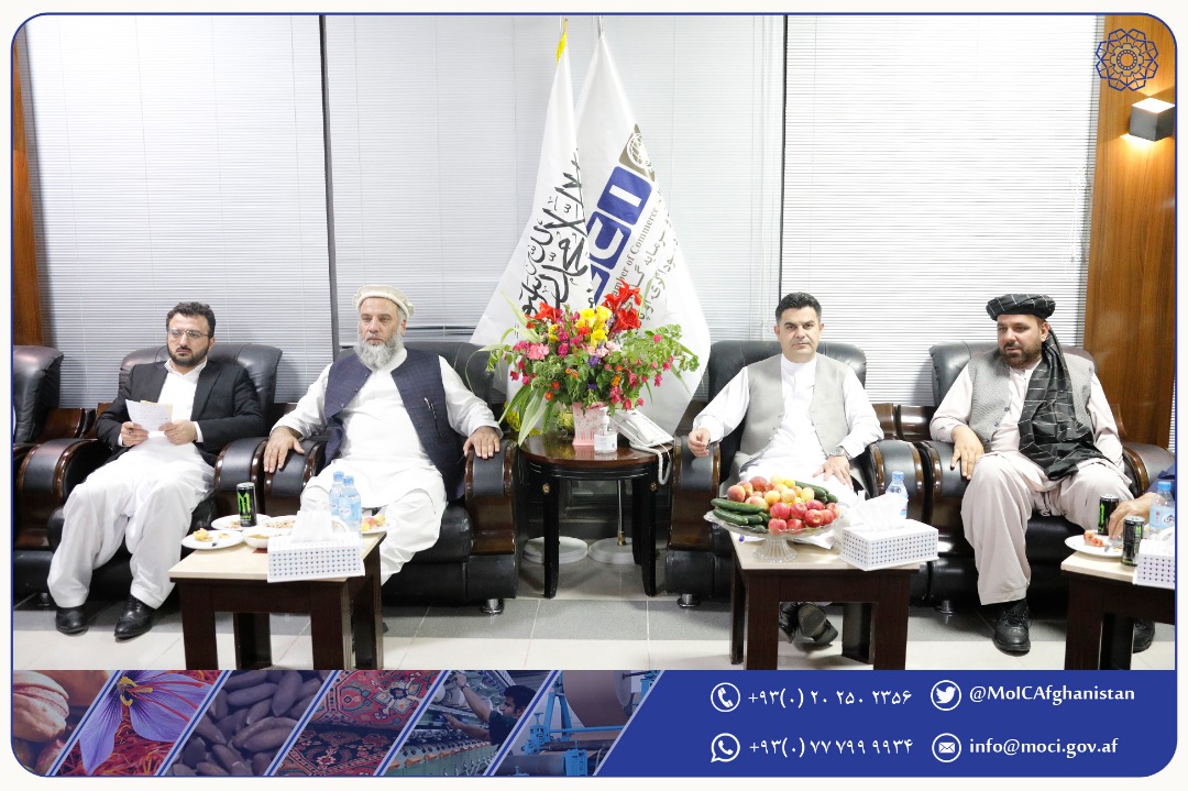 صنعت او سوداګرۍ سرپرست وزیر د هرات ولایت د سوداګرۍ خونې له استازو سره وکتل