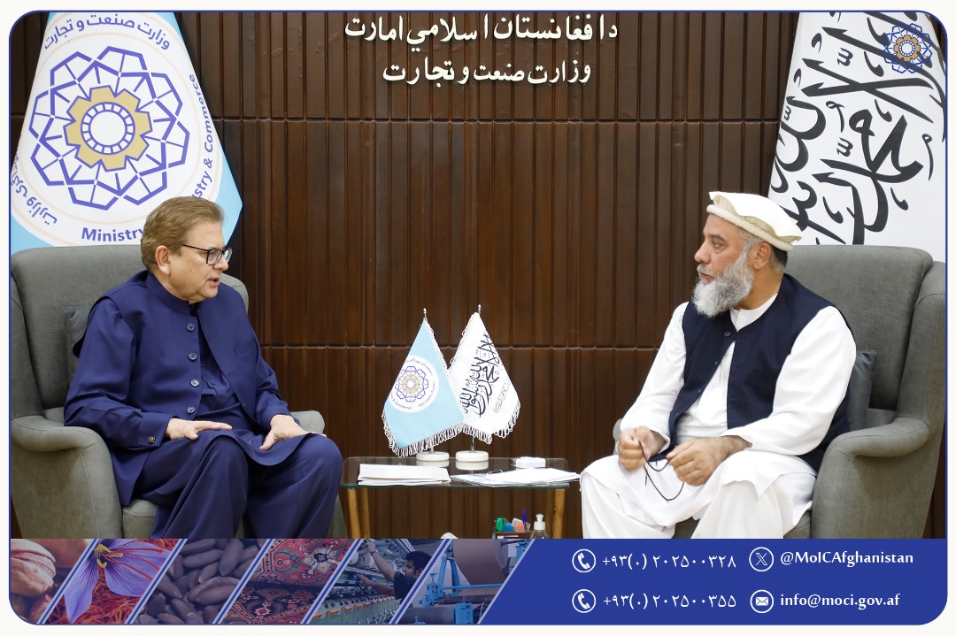 د پاکستان له ځانګړي ستازي سره د افغانستان د اسلامي امارت د صنعت او سوداګرۍ وزارت د سرپرست لیدنه