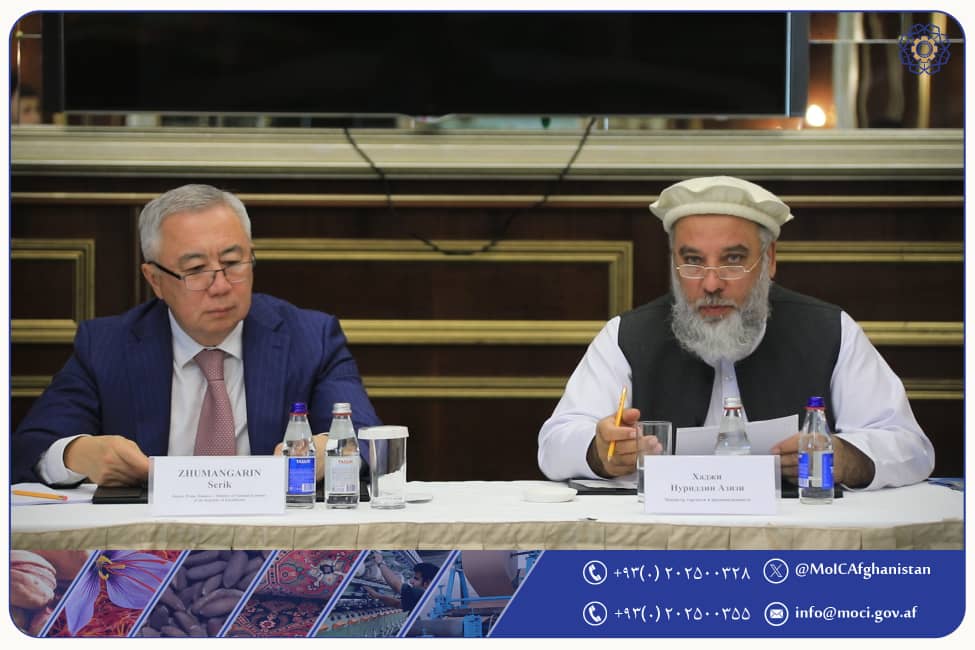 دیدار وزیر صنعت و تجارت امارت اسلامی افغانستان با معاون صدراعظم و وزیر اقتصاد ملی قزاقستان